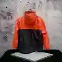 Chaqueta Impermeable Con Capucha Marca Us Polo Assn Original Color Negro Y Anaranjado