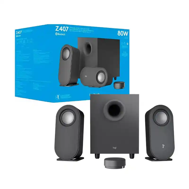 Sistema De Sonido Bluetooth 2.1 Logitech Z407, Subwoofer 40w