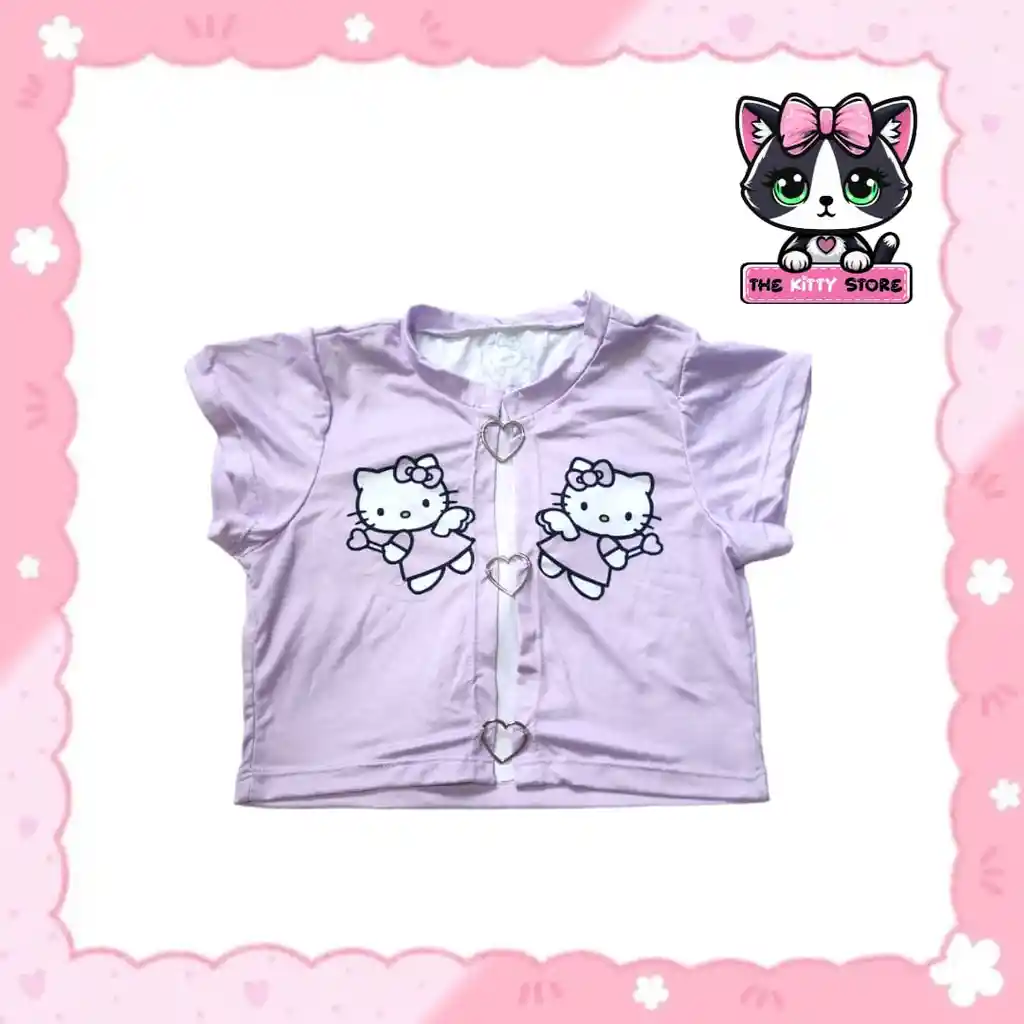 Croptop Corazón Kitty Hada.