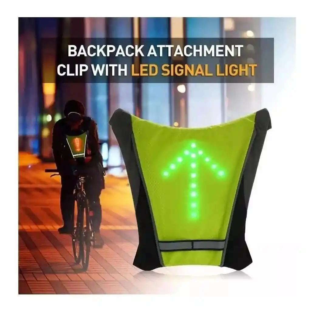 Chaleco Reflectivo Bicicleta Direccionales Luces Led Control