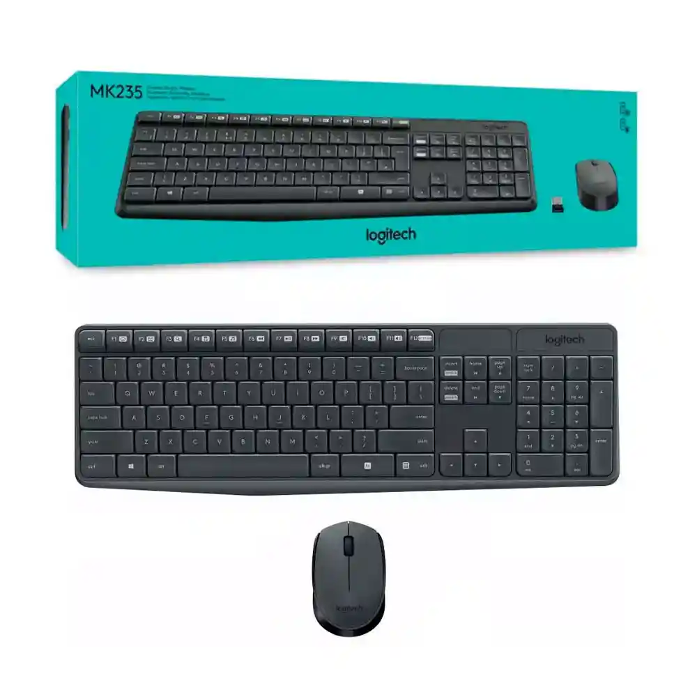 Combo Teclado Multimedia Y Mouse Inalámbricos Logitech Mk235