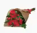 Flores De Rosas Rojas En Yute