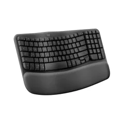 Teclado Ergonómico Inalámbrico Logitech Wave Keys Negro