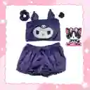 Pijama Peluche Kuromi Morado.