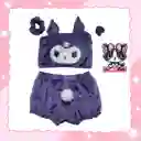 Pijama Peluche Kuromi Morado.