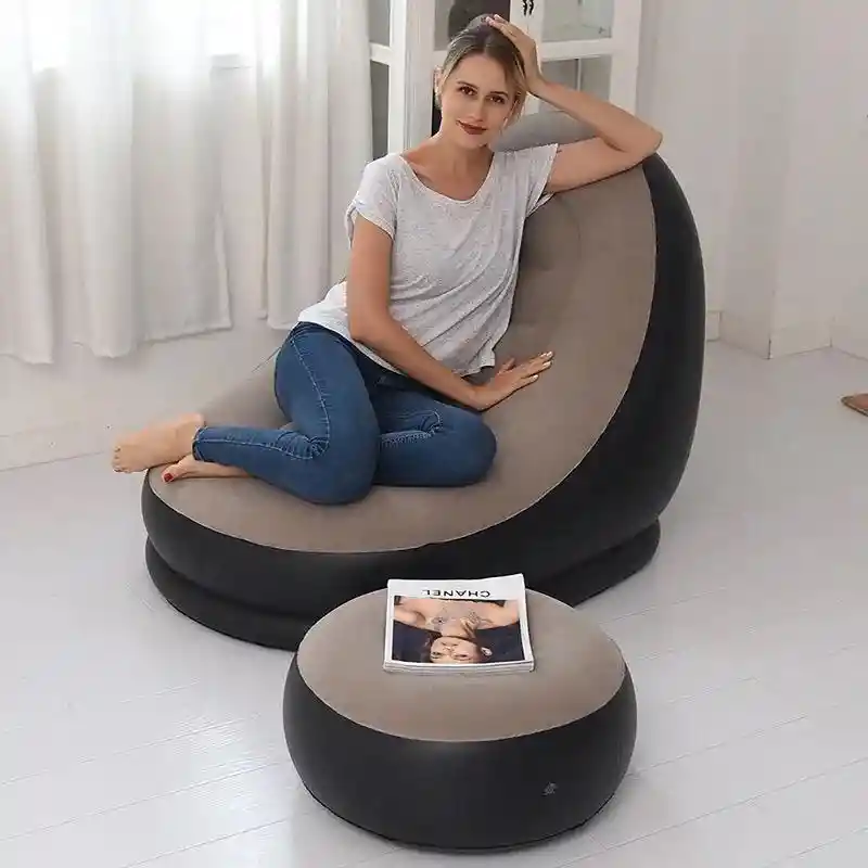 Sofá Inflable Y Reposapiés