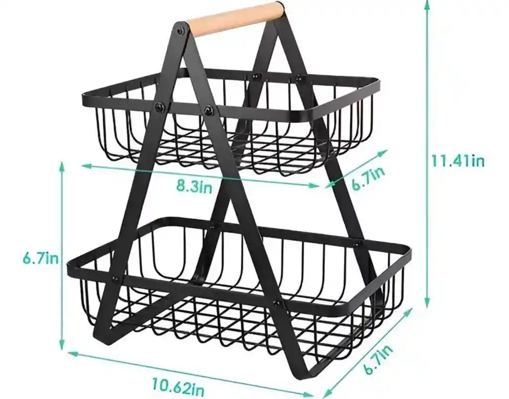 Organizador Cesta De Frutas Y Verduras Dos Niveles Frutero