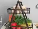 Organizador Cesta De Frutas Y Verduras Dos Niveles Frutero