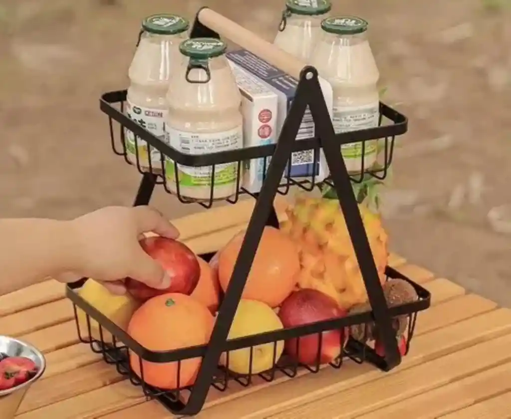 Organizador Cesta De Frutas Y Verduras Dos Niveles Frutero