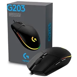 Logitech Mouse Gamer G203 Negro