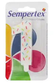 Vela Velita Numero 1 Feliz Cumpleaños Sempertex Chispitas