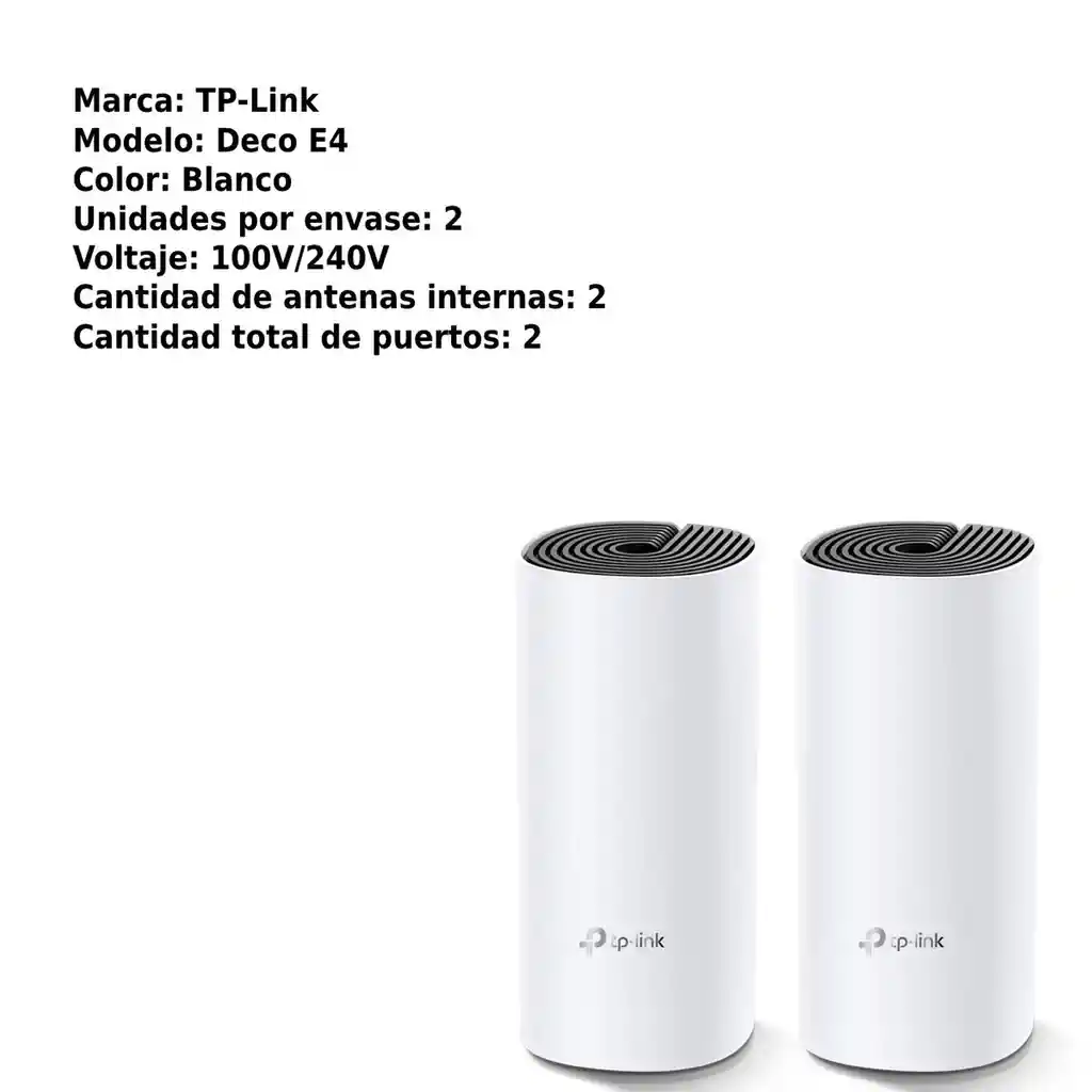 Extensor Wifi Mesh Deco E4 Banda Dual 2 Nodos Ac1200 Tp-link