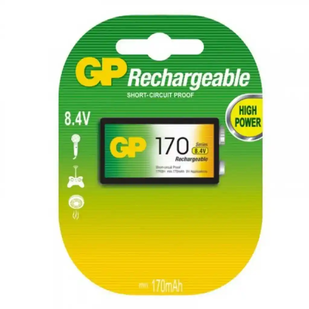 Pila Recargable 9v Nimh 170 Mah Gp