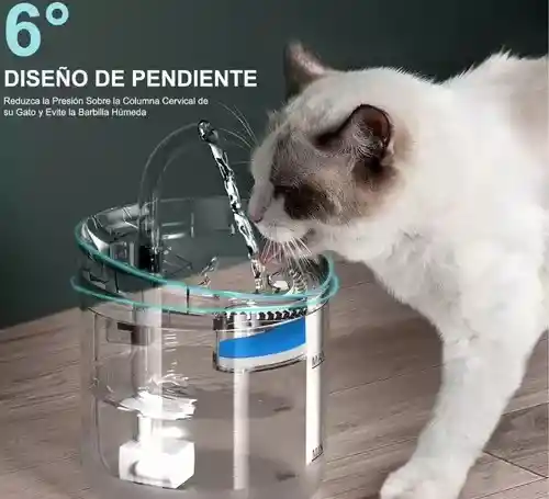 Fuente Para Gato Bebedero Para Mascotas Color Trasparente