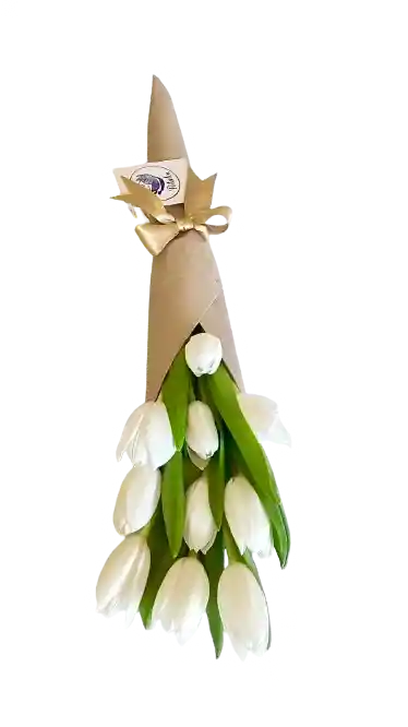 Cono De Tulipanes Blancos
