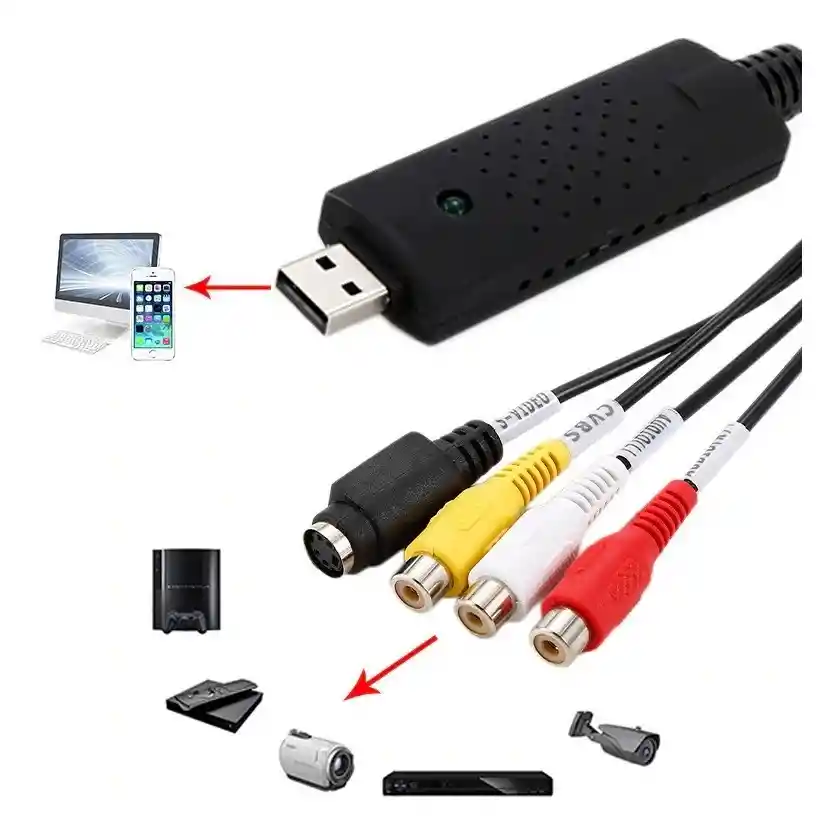 Capturadora De Video Audio Usb 2.0 A Rca S-video Pc O Laptop