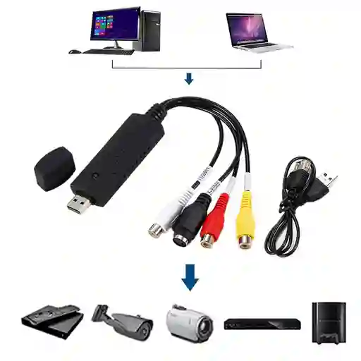 Capturadora De Video Audio Usb 2.0 A Rca S-video Pc O Laptop