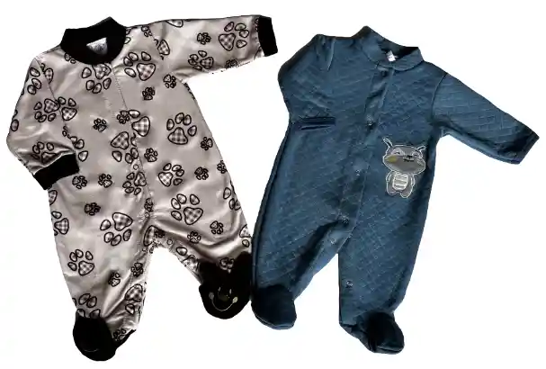 Set De 2 Pijamas Termicas Para Bebe Talla 6 Meses.