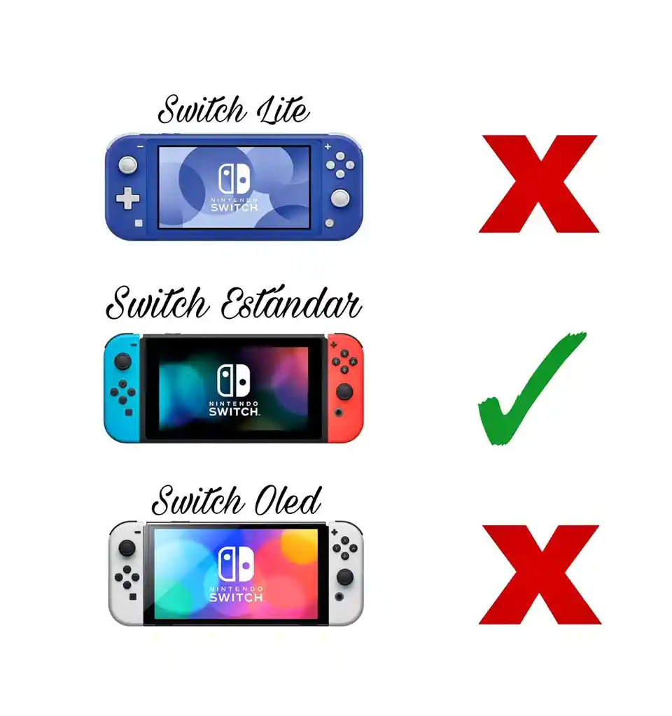 Estuche Zelda Botw + Vidrio + Acrílico + 2 Grips Para Nintendo Switch