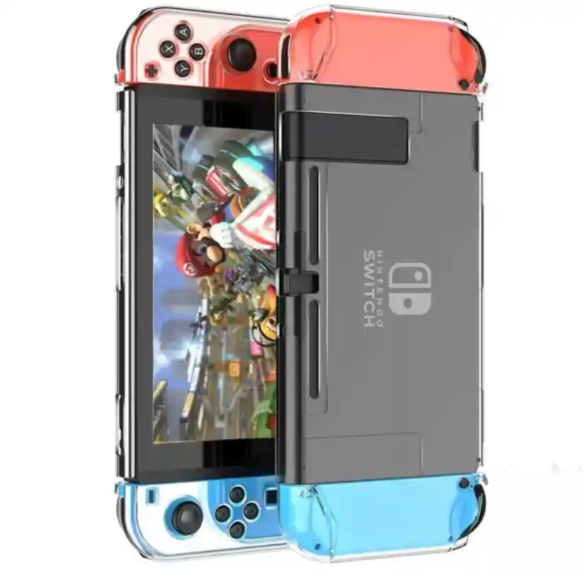 Estuche Zelda Botw + Vidrio + Acrílico + 2 Grips Para Nintendo Switch