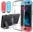 Estuche Animal Crossing + Vidrio + Acrílico + 2 Grips Para Nintendo Switch