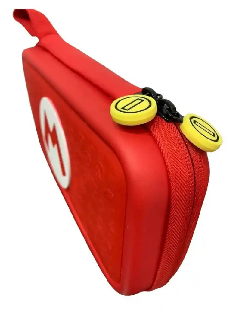 Estuche De Diseño M Mario+ Vidrio Templado + Acrílico Protector + 2 Grips Para Nintendo Switch Oled