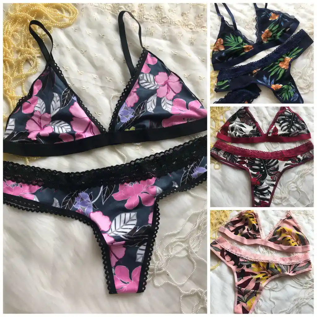Conjunto Ropa Interior En Encaje Mujer Lenceria