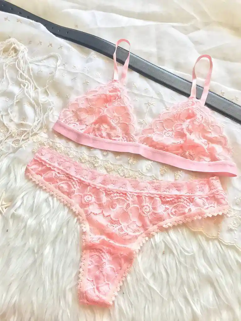 Conjunto Ropa Interior En Encaje Mujer Lenceria