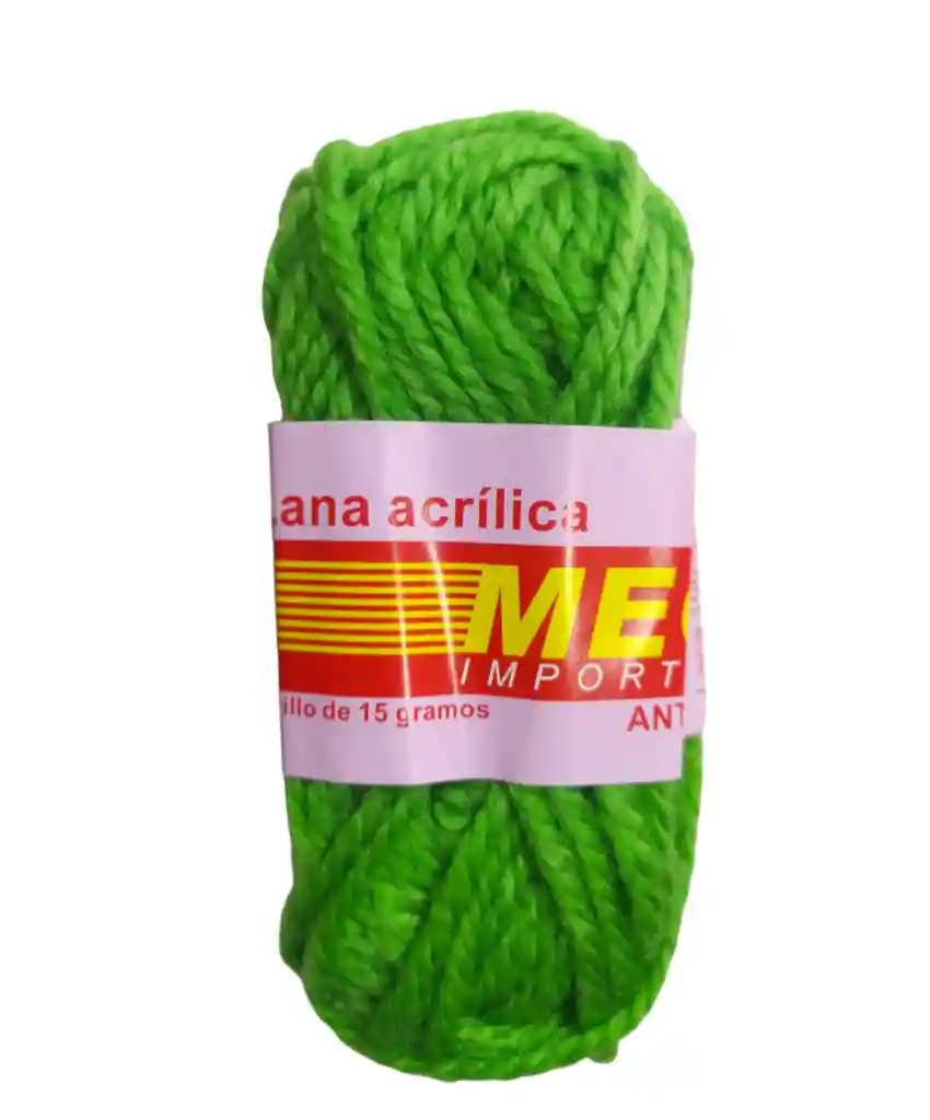 Lana Escolar Mega Color Verde Claro Es Suave Al Tacto Y Fácil De Trabajar, Lo Que La Hace Perfecta Para Proyectos De Tejido