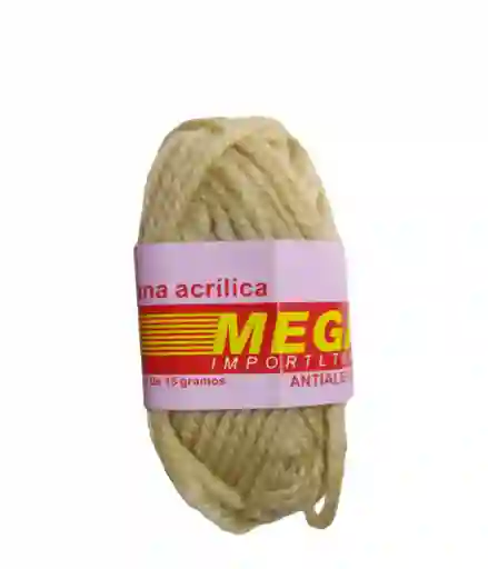 Lana Escolar Mega Color Beige Suave Al Tacto Y Fácil De Trabajar, Lo Que La Hace Perfecta Para Proyectos De Tejido