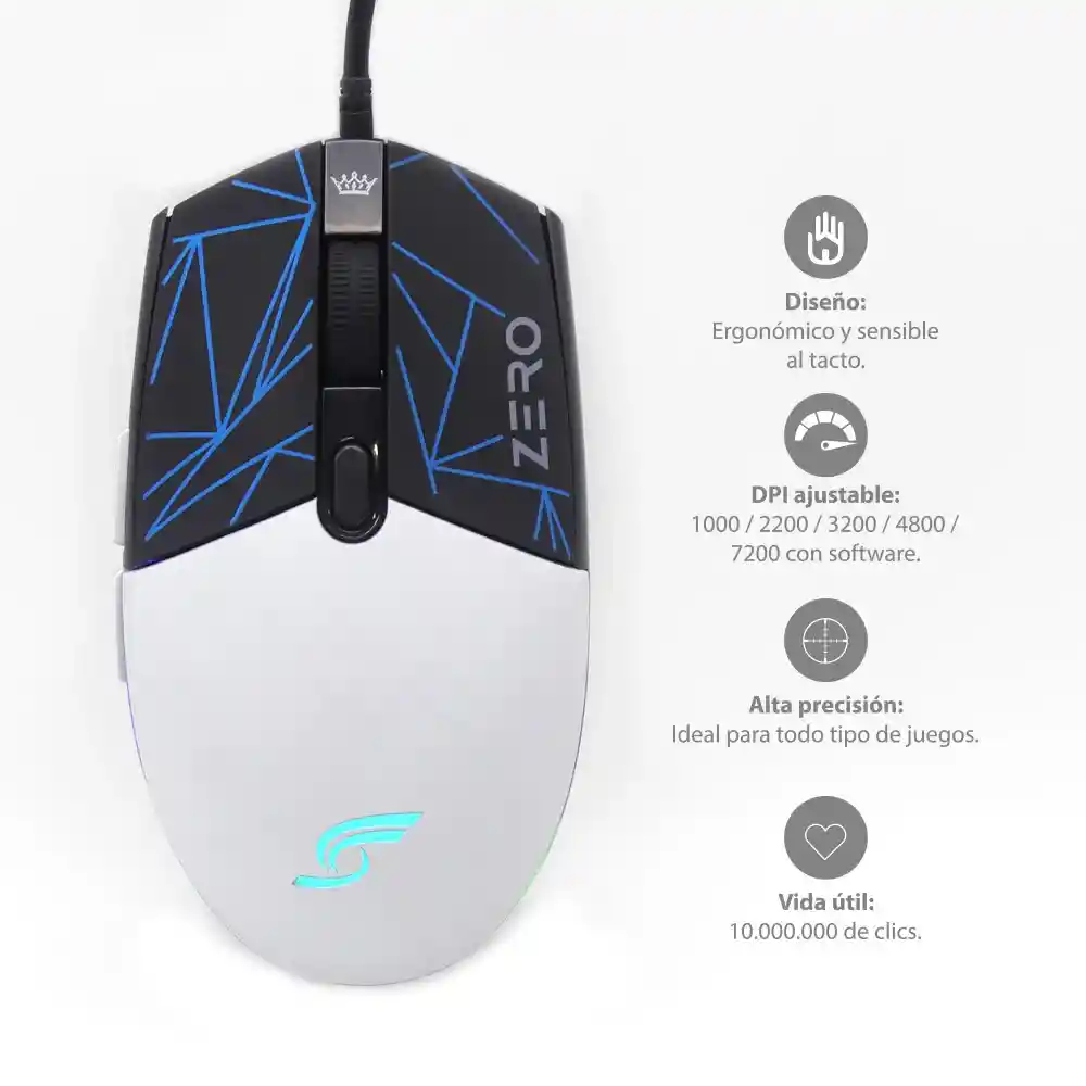 Mouse Alambrico Gaming Zero 047