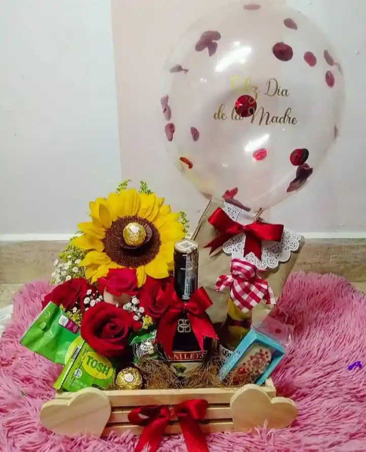 Cajita Crema Baileys Y Flores