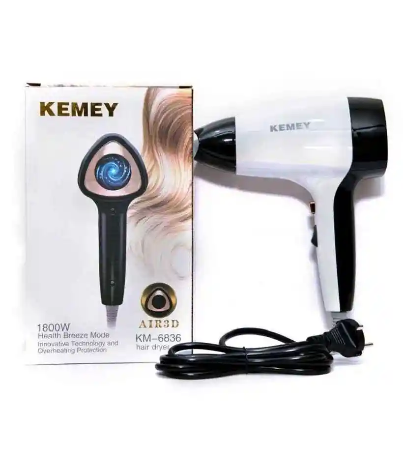 Secador De Cabello Kemey Km-6836 Blanco