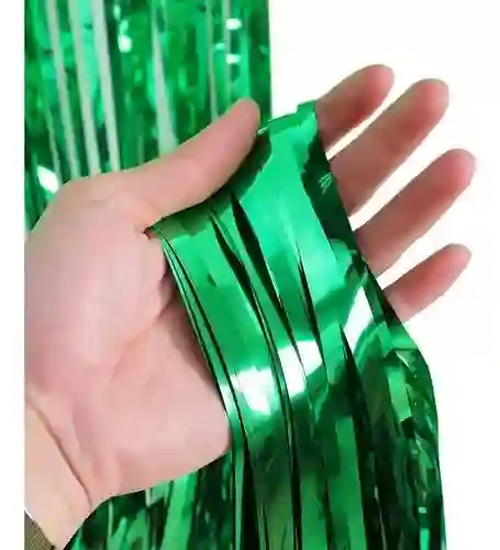 Cortina Metalizada Verde