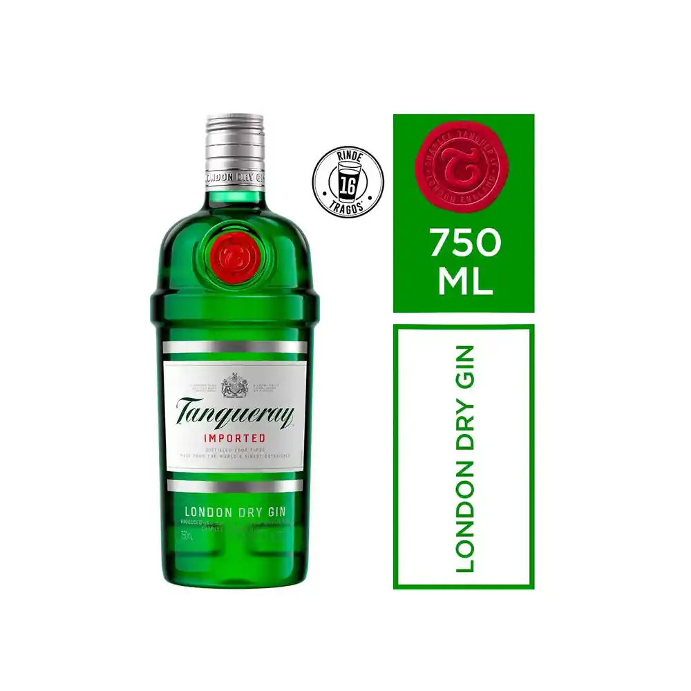 Tanqueray London Dry Gin Ginebra 750 Ml