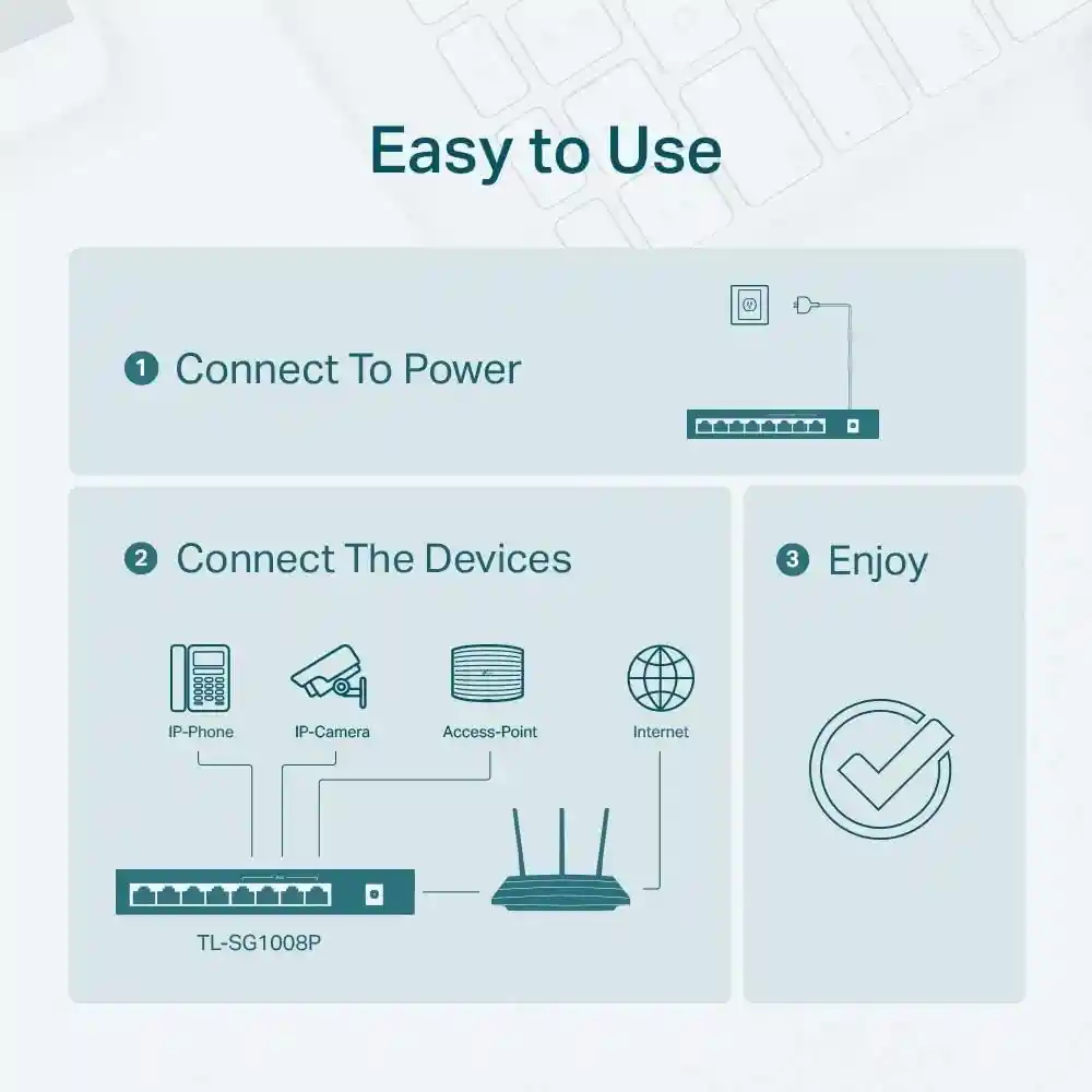 Switch Administrable Tp-link Tl-sg2008 De 8 Puertos Gigabit