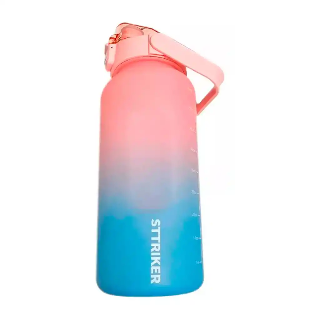 Termo Sttriker 2l Agua Bolso + Funda Maleta Motivacional Rosa