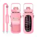 Termo Sttriker 2l Agua Bolso + Funda Maleta Motivacional Rosa