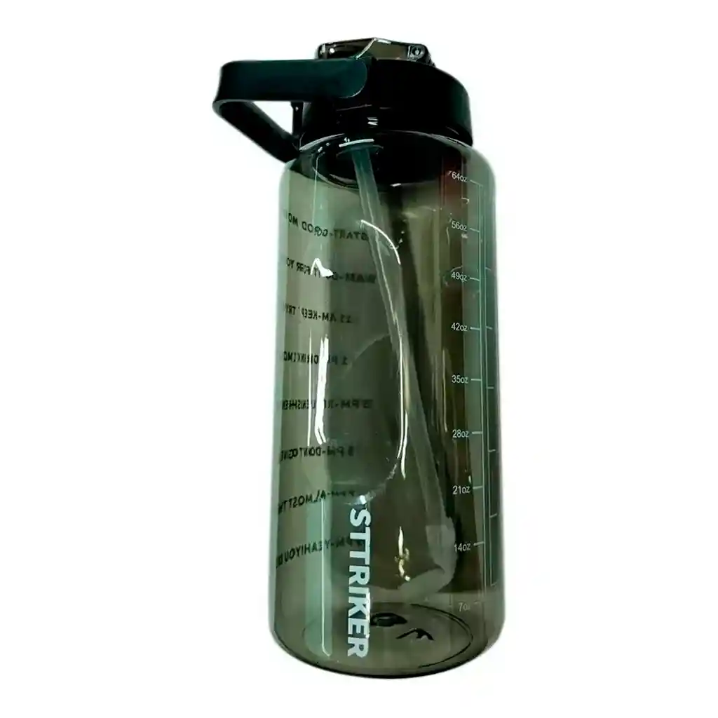 Termo Sttriker 2l Agua Bolso + Funda Maleta Motivacional Negro