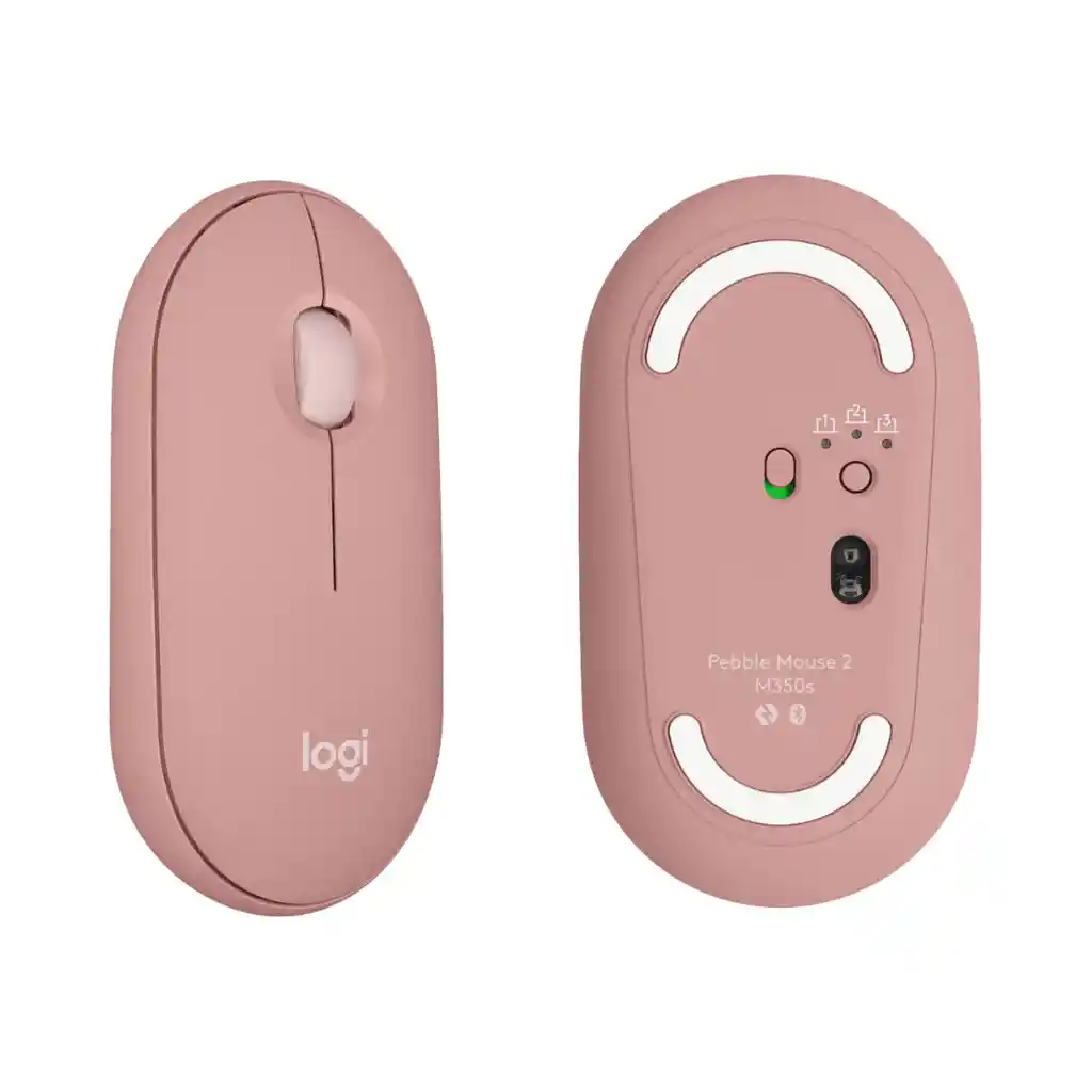 Mouse Bluetooth Logitech Peblee 2 M350s Rosado