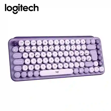 Teclado Mecánico Inalámbrico Logitech Pop Keys Morado En Español Latinoamérica