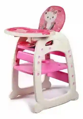 Silla De Comer De Bebe 3 En 1 Comedor Escritorio Mecedor Rosa