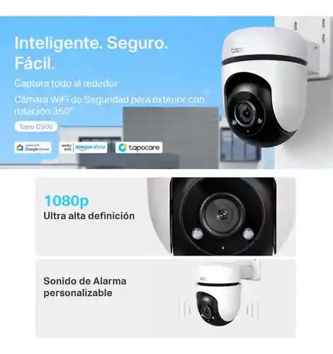 Cámara Ip Wifi Exterior Robótica Full Hd, 360 Grados Tp-link Tapo C500