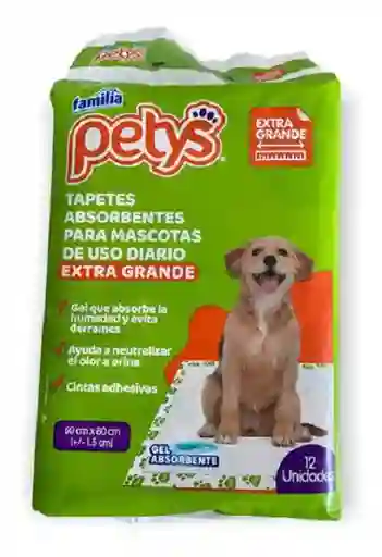 Tapetes Petys Absorbentes Extra Grandes * 12 Unid. 60 X 80