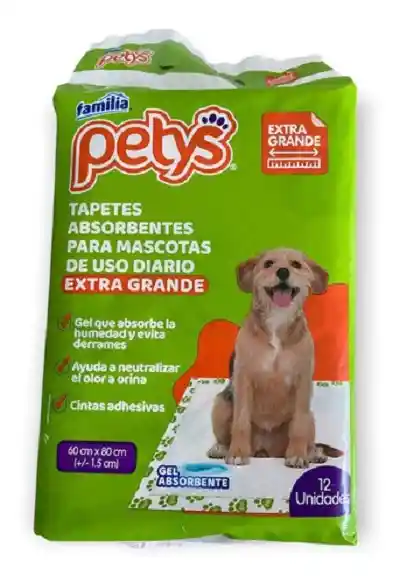 Tapetes Petys Absorbentes Extra Grandes * 12 Unid. 60 X 80