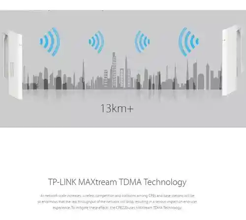 Access Point Para Exteriores 2.4ghz 300mbps, Cpe220 tp-link