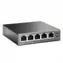 Switch No Administrable De 5 Puertos Gigabit, Con 4 Puertos Poe+ 65w