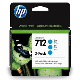 Cartucho De Tinta Hp Desingjet 712 Cian Pack De 3 29ml