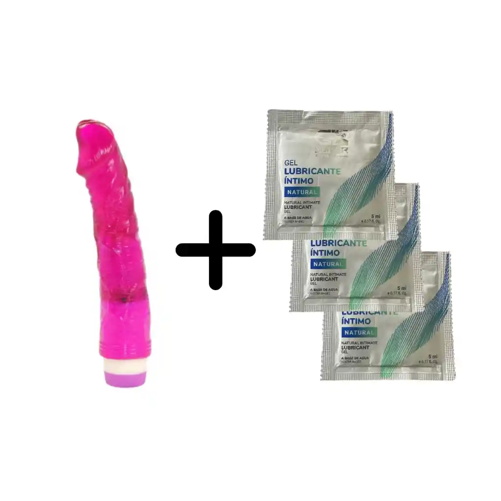 Combo Vibrador Multivelocidad+ Lubricantes