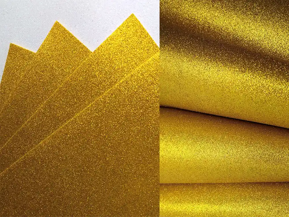 Fomy Medio Pliego Escarchado Dorado